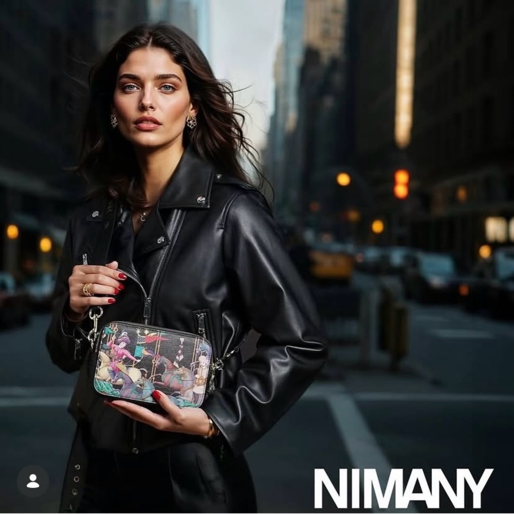 NIMANY Stylish Multicolor Designer Crossbody Bag - NIB - Picture 3 of 11